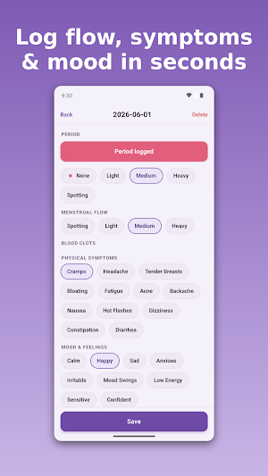 PrivatePeriod Tracker Screenshot 2