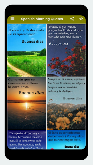 Spanish Good Morning Quotes Screenshot 1