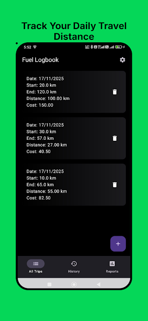 Fuel Logbook –Daily KM Tracker Screenshot 3