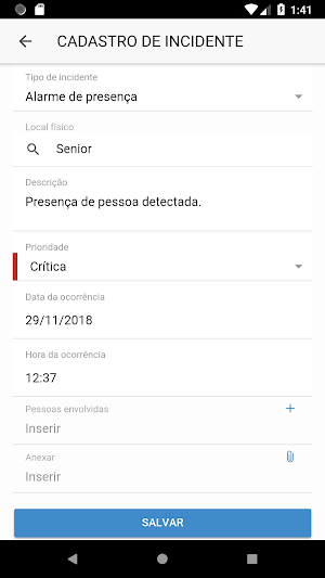Gestão de Incidentes Mobile | SAM Screenshot 1