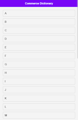 Commerce Dictionary Screenshot 0