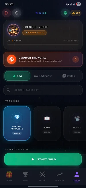 TriviaHub: 1v1 Quiz Battle Screenshot 0