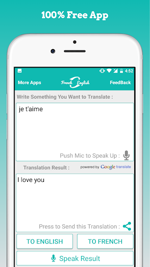 French English Translator Screenshot 0