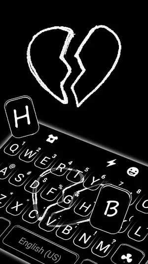 Heartbroken Keyboard Theme Screenshot 1