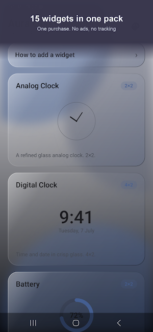 Aura Glass Widgets Screenshot 2