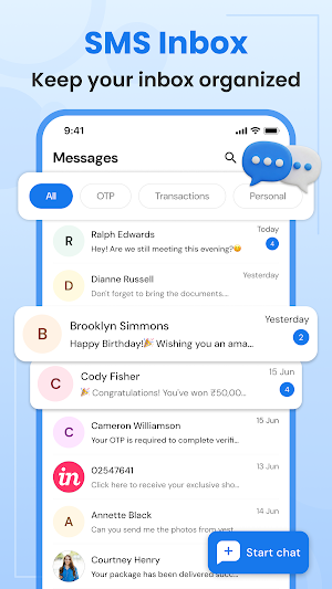 Messages: SMS Texting App Home Screenshot 0