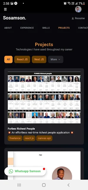 Sosamson App Screenshot 3