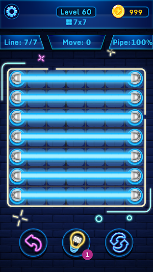 Neon Pipe Art: City Builder Screenshot 1