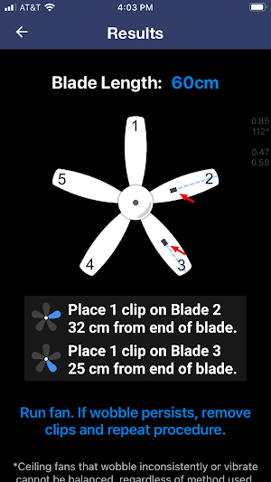 Ceiling Fan Balancer Screenshot 2