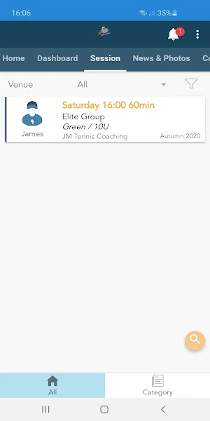 James Morris Tennis Coaching Screenshot 2