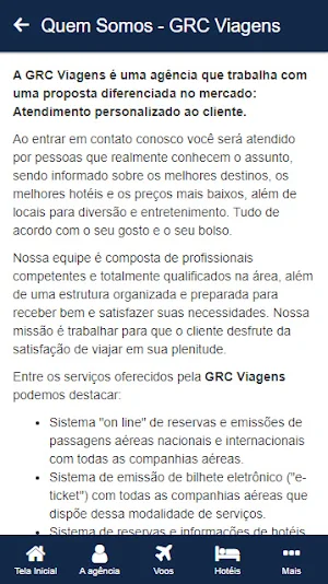 GRC Viagens Screenshot 1