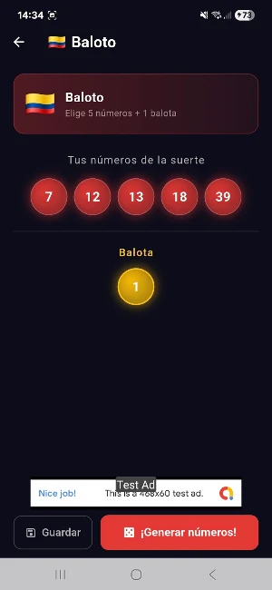 Lucky Numbers Screenshot 1