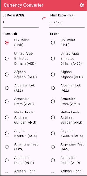 Global Currency Converter Screenshot 0