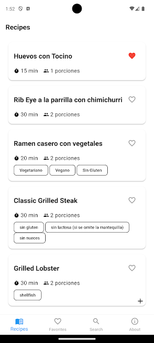 Smart Recipes Screenshot 1