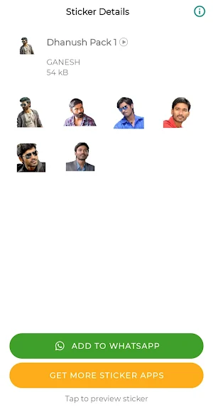 Dhanush Stickers for WA Screenshot 1