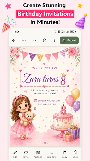 Birthday Invitation Templates Screenshot 2