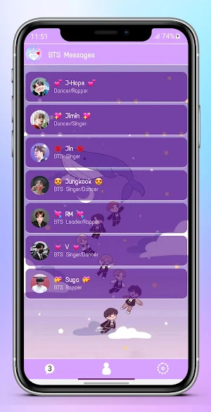 BTS Messenger: Chat Simulation Screenshot 1