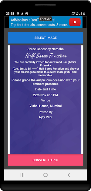 Image to PDF Conversion Screenshot 1