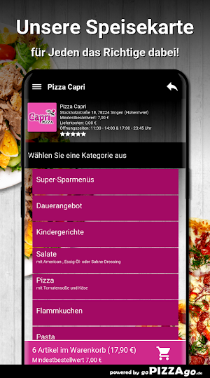 Pizza Capri Singen (Hohentwiel Screenshot 3