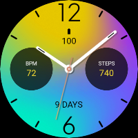 Fresh Yellow Blue Watch Face