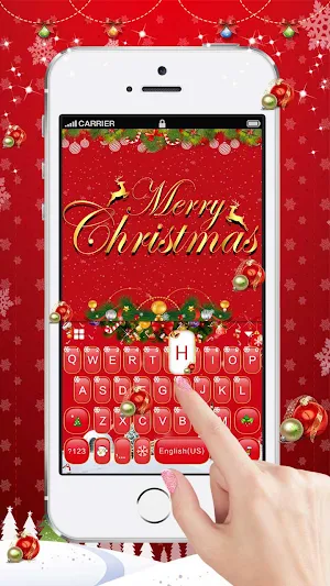Red Christmas1 Keyboard Theme Screenshot 0