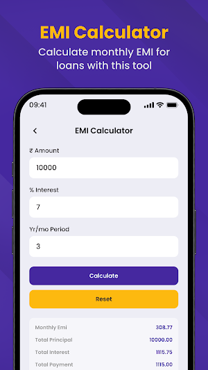 Aadhar Pe EMI Loan Calculator Screenshot 1