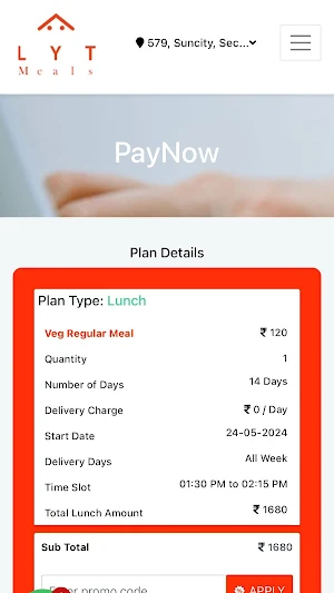 Lyt Meals Screenshot 1