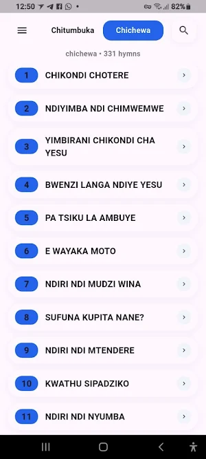 Chitumbuka & Chichewa Hymns Screenshot 0