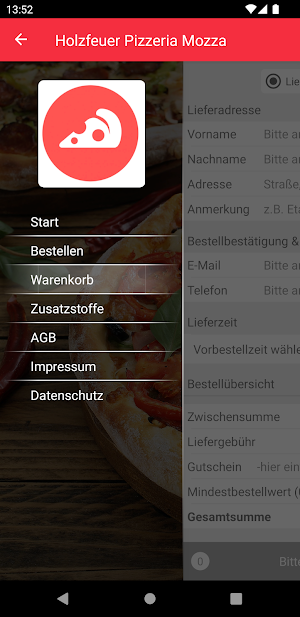 Holzfeuer Pizzeria Mozza Screenshot 2