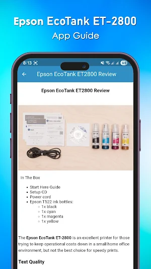 Epson EcoTank ET2800 App Guide Screenshot 3