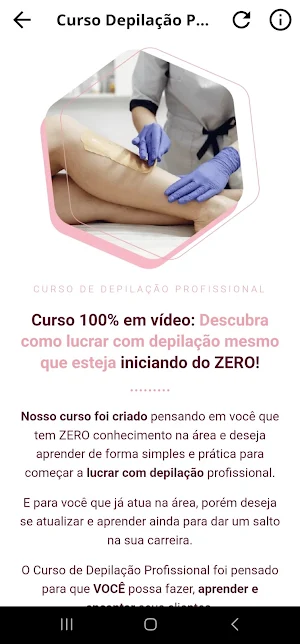 Curso Depilação Profissional Screenshot 2