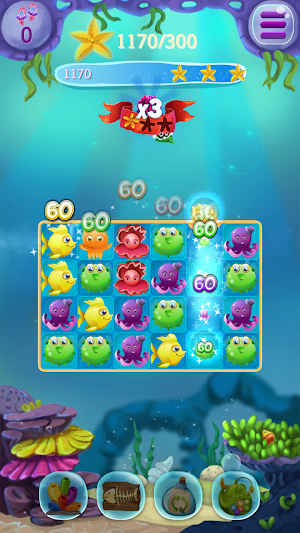 Ocean Match 3: Sea Quest Screenshot 1