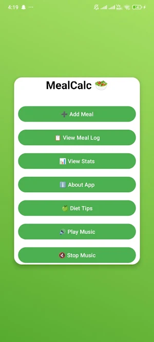 MealCalc Screenshot 2