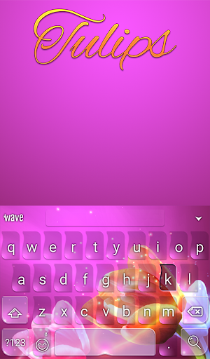 Tulips Animated Keyboard + Live Wallpaper Screenshot 1