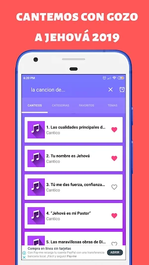 cantemos con gozo a jehová Screenshot 0