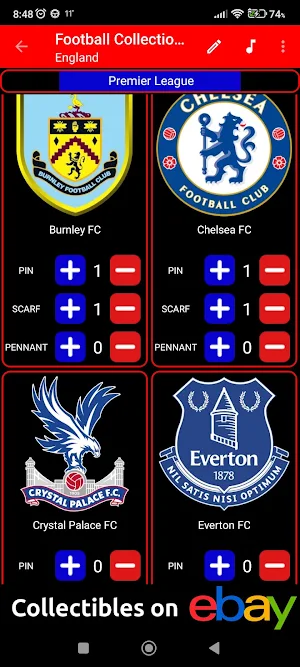 Football Collections Screenshot 1