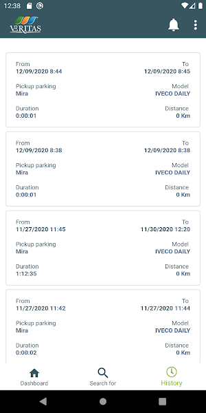 Veritas Car Sharing Screenshot 1
