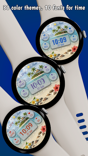 Tropical Summer WearOS face Screenshot 3