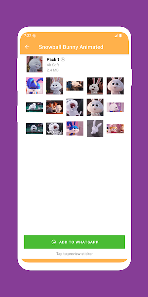 Snowball Bunny Animated Screenshot 1