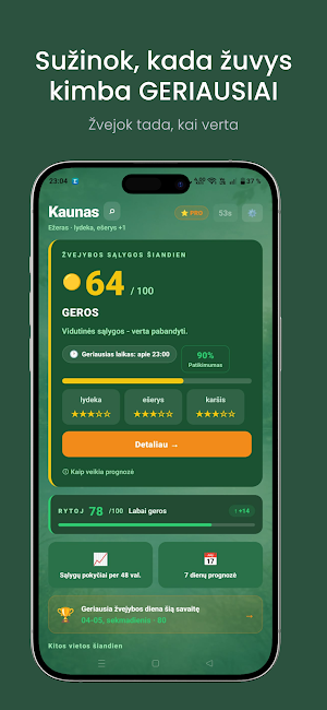 Žūklistas – Žvejybos prognozė Screenshot 0