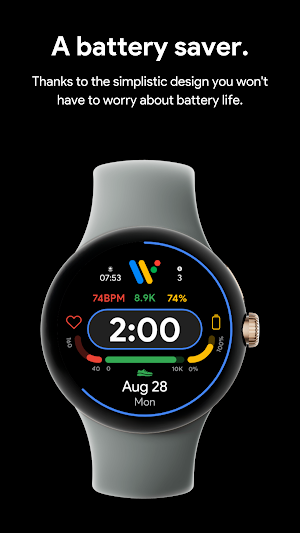 Pixel Style Digital Watch Face Screenshot 1