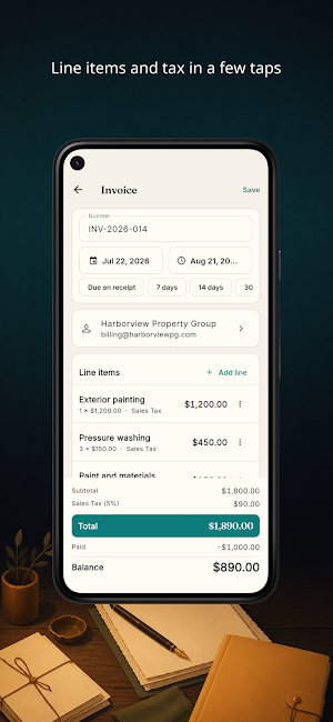 Invoice & Estimate - Bilvora Screenshot 1