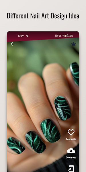 Forest Greens Nail Art Design Screenshot 0
