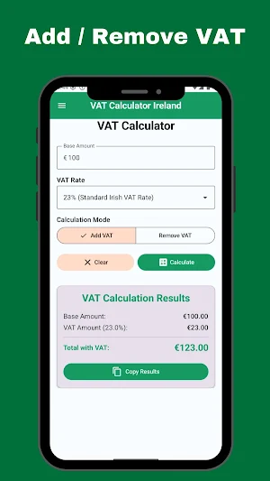 VAT Calculator Ireland 2026 Screenshot 1