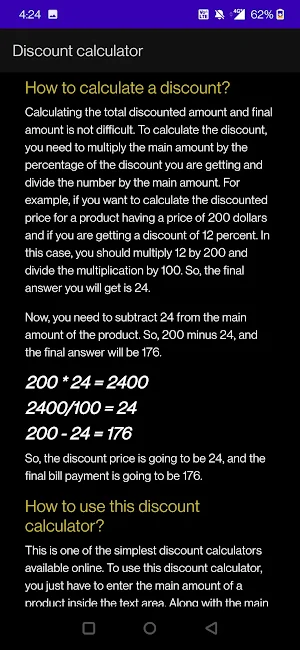 Discount Calculator App Screenshot 2