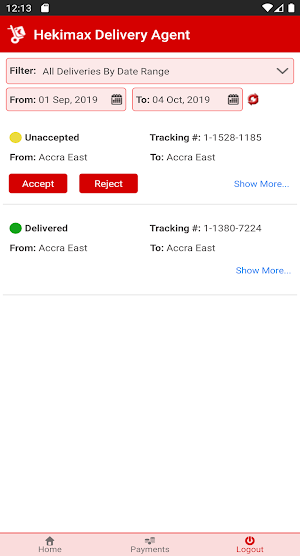 Hekimax Delivery Agent - Packa Screenshot 0