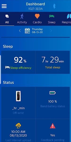 Philips Health band Screenshot 2
