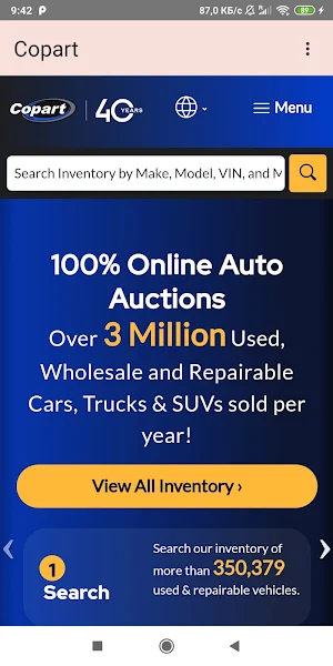 Zvigerauto Auction Screenshot 1