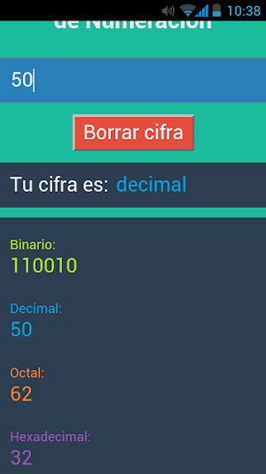 Convertir Sistemas Numeración Screenshot 1