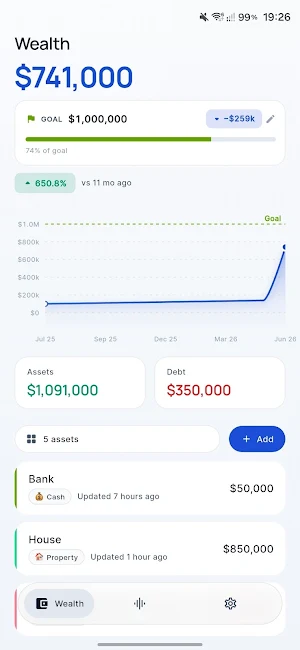 Wealth & Cashflow Tracker Screenshot 0